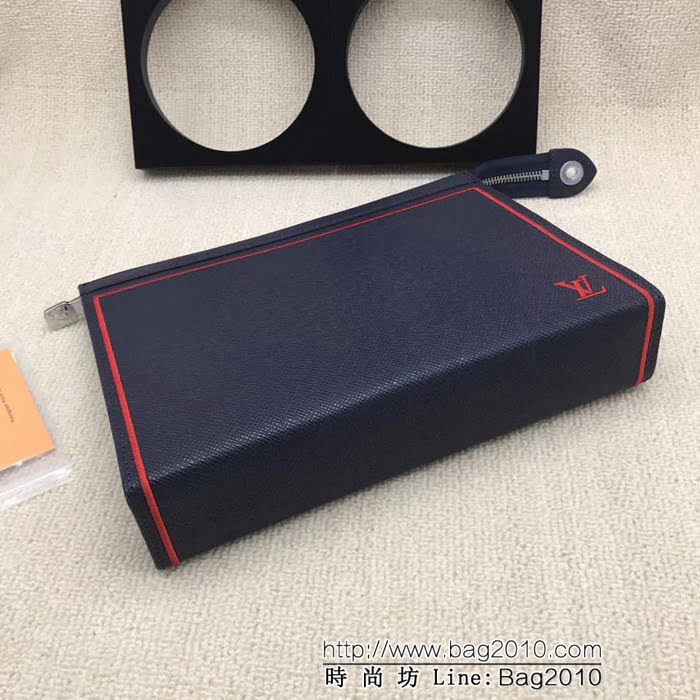 路易威登LV頂級原單 M61692十字紋洗漱包2018-19秋冬男士新款 手拿包 ZY1107
